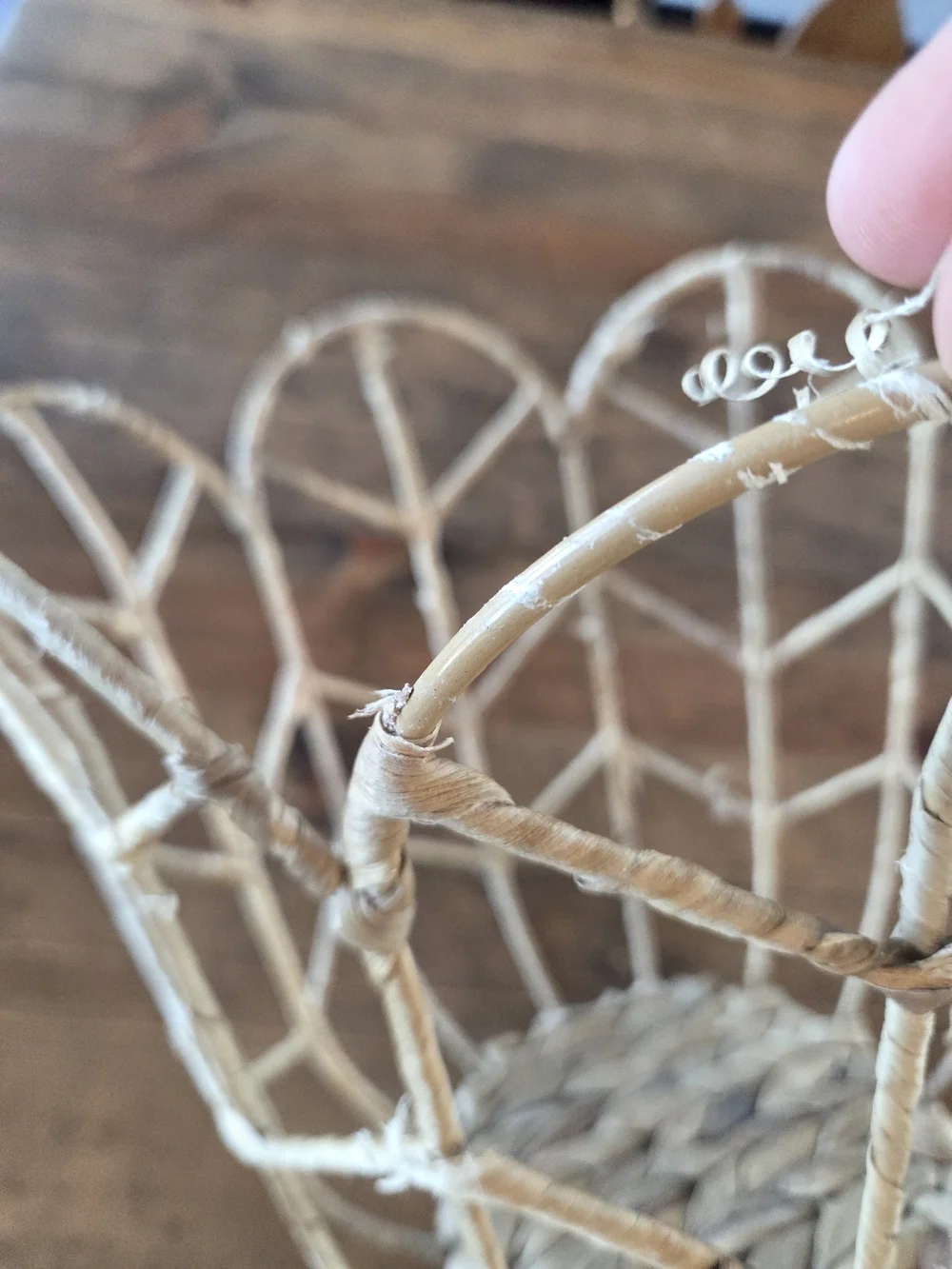 Natural Woven Decorative Basket - Cream